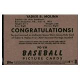 Yadier Molina Game-Worn Jersey Relic 2007 Bowman Heritage Pieces of Greatness #PG-YM Baseball Card