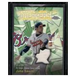 John Smoltz Game-Work Jersey 2003 Topps Chrome Record Breakers #CABA-JS Baseball Card