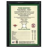 Pedro Martinez Game-Worn Jersey 2003 Fleer Tradition Baseball Card