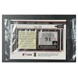 RARE Randy Johnson /25 Tri-Color Game-Worn Jersey Relic 2003 Playoff Piece of the Game #POG-76 Numbered 22/25 Baseball Card