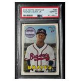 Ronald Acuna RC PSA 10 Gem Mint 2018 Topps Heritage #580 Rookie Baseball Card