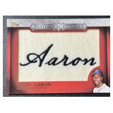 Hank Aaron History Stitched 2012 Topps Commemorative Patch Card #HS-HA Baseball Card