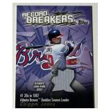 Chipper Jones Game-Worn Relic Jersey 2002 Topps Record Breakers #RBR-CJ Baseball Card