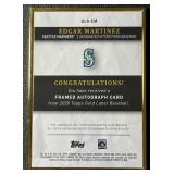 Edgar Martinez Auto /50 2020 Topps Gold Label #GLA-EM Numbered 27/50 Baseball Card