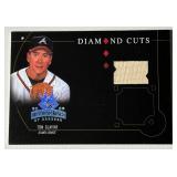 Tom Glavine Game-Used Bat Relic /200 2005 Donruss Diamond Cuts #DC-48 Numbered 062/200 Baseball Card