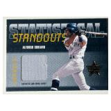 Alfonso Soriano Game-Worn Jersey 2002 Leaf Donruss Statistical Standouts #SS-47 Baseball Card