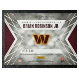 Brian Robinson JR. RC Jumbo Relic /149 2022 Phoenix #RJM-26 Rookie Football Card Numbered d079/149