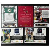 5 Wide Receiver Star Numbered Card Lot - Hill /275, Fitzgerald /249, Hopkins /199 Cooks /25, Metcalf /199 Football Cards