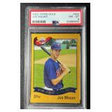 Joe Mauer Gold RC PSA 8 NM-MT 2002 Topps #622 Rookie Minnesota Twins Baseball Card