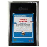 Jordan Addison SGC 9 Mint PinK Prizm 2023 Donruss Optic Preview #368 Rookie Minnesota Vikings Football Card