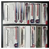 Minnesota Twins 12 Card Star and Prospect Lot - Lee, Walner, Culpepper, Ryan, Morris, Keaschall, Acuna, and More