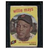 Willie Mays 1959 Topps #50 Vintage Baseball Card (trimmed)