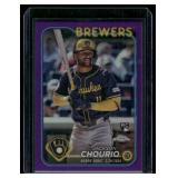 Jackson Chourio /250 RC Thopps Chrome Purple #USC30 Numbered 217/250 Baseball Rookie Card