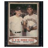 Roger Maris / Orlando Cepeda 1962 Topps AL & NL Homer Kings #401 Vintage Baseball Card