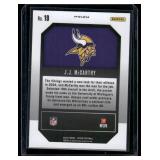 JJ McCarthy RC Green Cracked Ice Emergent Insert 2024 Prize #19 Rookie Minnesota Vikings Football Card