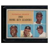 Hank Aaron / Ernie Banks / Eddie Mathews / Ken Boyer 1961 Topps NL HR Leaders #43 Vintage Baseball Card
