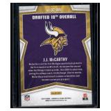 JJ McCarthy RC 2024 Rookies & Stars Draft Class Insert #DC-JMY Rookie Minnesota Vikings Football Card