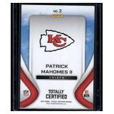 Patrick Mahomes 2024 Totally Certified Franchise Foundations Insert #2 Football Card