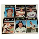 1971 Topps 6 Card Star Lot - Kaline, Niekro, Perry, Hodges, Oliver Howard - Vintage