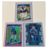 Jahmyr Gibbs 3 RC Football Rookie Card Lot