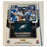Dallas Goedert /125 Relic 2022 Obsidian Atomic Material #AM-DGO Numbered 033/125 Football Card