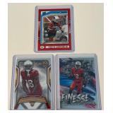 Marvin Harrison Jr 3 RC Lot 2025 Topps, Chrome, Donruss Red Press Proof Rookie Football Cards