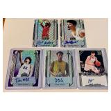 5 Card Auto Baseketball Card Lot
