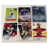 6 Card Football Auto Lot Includingn /99, /50