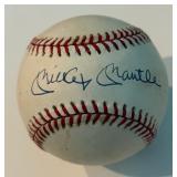 Mickey Mantle Signed Baseball Rawlings OALB Brown Ball With Field of Dreams COA and Receipt From 1995