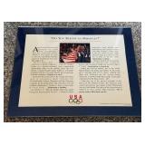 Miracle On Ice Limited Edition /5000 1996 Remarketble Moments Hockey Print - 1980 Team USA Olympic Hockey