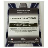 Byron Buxton Commemorative Jersey Number Medallion 2022 Topps #JNM-BBU Minnesota Twins Baseball Card