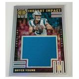 Bryce Young RC Jumbo Relic 2023 Illusions Instant Impact #II-BYG Rookie Football Card