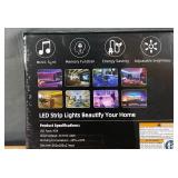 4 Brand New Tenmiro Led Lights for Bedroom 200ft (4 Rolls of 50ft) Music Sync Color Changing Strip Lights with Remote and App Control $40 Retail