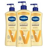 3 Brand New Vaseline Intensive Care Nourishing Moisture Body Lotion