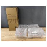 Brand New Criusia 8-Piece Set of Clear Plastic Drawer Organizers