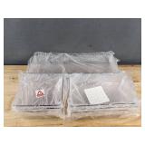 Brand New Criusia 8-Piece Set of Clear Plastic Drawer Organizers