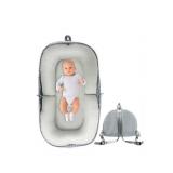 Brand New Portable Baby Lounger with Houndstooth Pattern - Gray $50.00 Retail