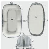 Brand New Portable Baby Lounger with Houndstooth Pattern - Gray $50.00 Retail