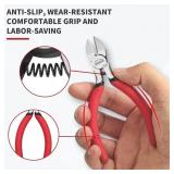 5 Brand New Diagonal Wire Cutters with Red Anti-Slip Grip