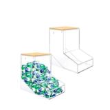 2-Pack Brand New JYPS Acrylic Laundry Pods Container with Bamboo Lid $47.00 Retail