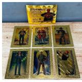 6 New Donald Trump 24k Gold 45th Presidential 5" Trading Cards with Envelope