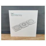 Brand New 3 in 1 Foldable Magnetic Wireless Charger - White