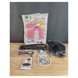 Brand New Grandma Old Lady Costume with Wig, Cane, Glasses and more