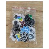 19 Brand New Dog Paw Croc Charms