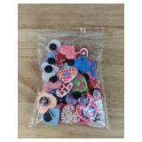 40 Brand New Heart Character Croc Charms