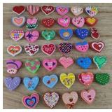 40 Brand New Heart Character Croc Charms