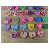 40 Brand New Heart Character Croc Charms