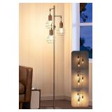 Brand New Edishine Dimmable Rustic Floor Lamp, Brown $59.49 Retail