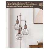 Brand New Edishine Dimmable Rustic Floor Lamp, Brown $59.49 Retail