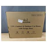 Brand New Clawsable 2-in-1 Indoor & Outdoor Cat House, 24.5" x 12.6" x 10.6"